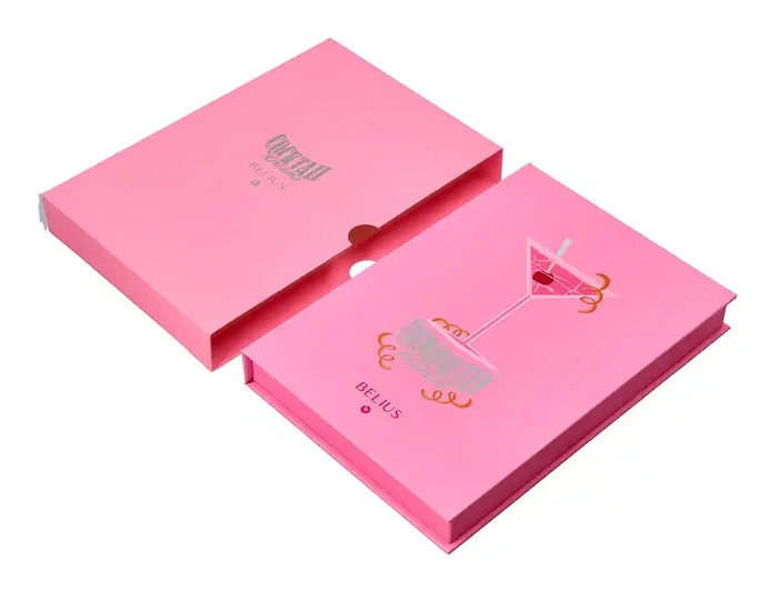 Belius Cocktails Bolígrafo Aluminio Rosa Plateado Tinta Azul Caja Diseño