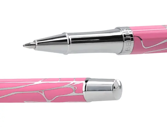 Belius Cocktails Bolígrafo Aluminio Rosa Plateado Tinta Azul Caja Diseño