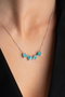Heliophilia Silver Collar NRZ999051 de Plata de Ley 925 con Circon Turquesa, Colgante 1.6 cm