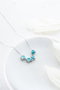 Heliophilia Silver Collar NRZ999051 de Plata de Ley 925 con Circon Turquesa, Colgante 1.6 cm