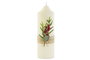 DKD Home Decor Vela LED de Cera de Parafina Blanca con Movimiento 10x10x30 cm