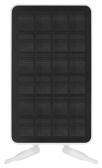 Omajin Solar OSC-01-EU Cámara de Vigilancia Exterior WiFi Blanca con Visión Nocturna, Micrófono y Altavoz, Compatible con Alexa y Google Home