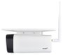 Omajin Solar OSC-01-EU Cámara de Vigilancia Exterior WiFi Blanca con Visión Nocturna, Micrófono y Altavoz, Compatible con Alexa y Google Home