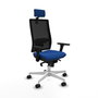 PIQUERAS Y CRESPO Silla de oficina Horna Azul y Negro con Mecanismo Sincro
