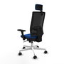 PIQUERAS Y CRESPO Silla de oficina Horna Azul y Negro con Mecanismo Sincro
