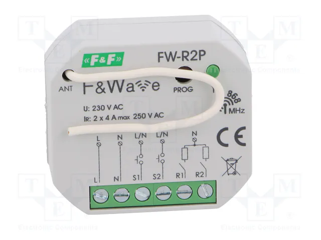 F&F FW-R2P Transmisor Inalámbrico F&Wave 868MHz