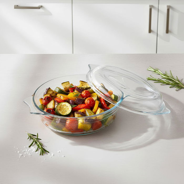 Cacerola Redonda Tapa Boro Ocuisine Vidrio Ô Cuisine 27x24x11 cm - 2,3+0,7 L