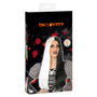 Atosa Peluca Vampiresa Blanco y Negro Larga Lisa Morena