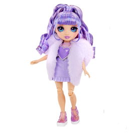 Mga Muñeca Rainbow High Creative Crystals Violet 121404 Mga con Accesorios de Cristal DIY