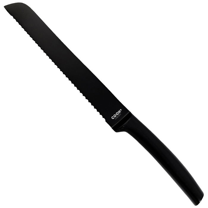 Cook Concept Cuchillo Pan Negro Hoja Acero Inoxidable para Pan 20 cm