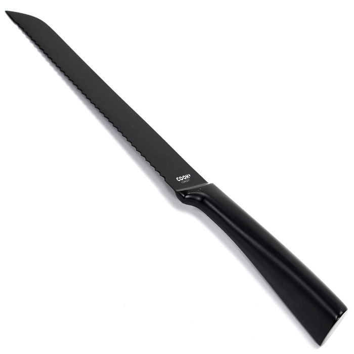 Cook Concept Cuchillo Pan Negro Hoja Acero Inoxidable para Pan 20 cm