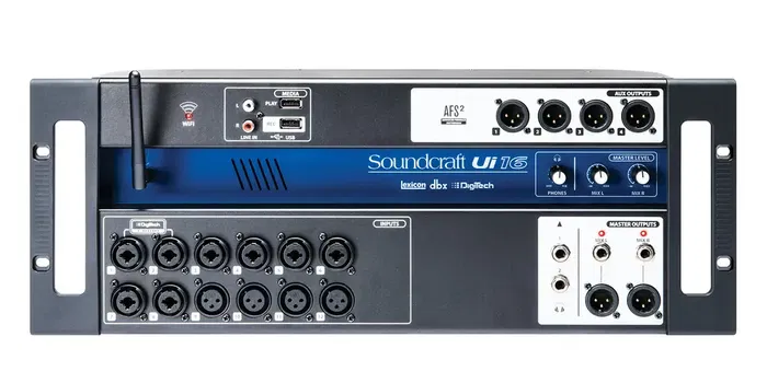 SOUNDCRAFT Ui 16 Mezclador Digital Profesional Controlado por Tableta/PC/Smartphone con Wi-Fi Integrado y Procesamiento HARMAN