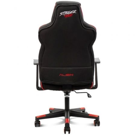 Stinger By Woxter GM26-055 Silla Gaming Stinger Station Alien Red, Altura Ajustable, Reposabrazos, Cojín Lumbar Ergonómico, Piel Sintética Transpirable