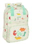 Mochila Escolar Safta Dinos 20 x 28 x 8 cm Crema