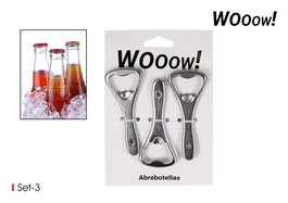 Wooow Set-3 Abrebotellas Privilege 3,5x0,3x9 cm (36 Unidades)