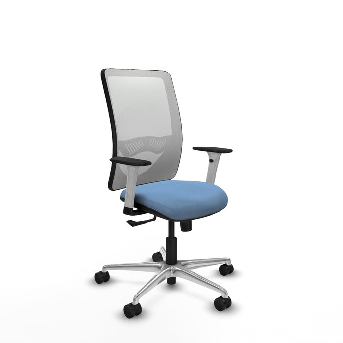 PIQUERAS Y CRESPO Silla de oficina Zulema con mecanismo Sincro, Azul cielo y Blanco PIQUERAS Y CRESPO Silla de oficina Zulema con mecanismo Sincro, Azul cielo y Blanco