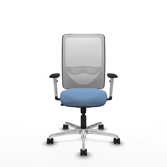 PIQUERAS Y CRESPO Silla de oficina Zulema con mecanismo Sincro, Azul cielo y Blanco PIQUERAS Y CRESPO Silla de oficina Zulema con mecanismo Sincro, Azul cielo y Blanco