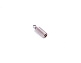 Innspiro Cierre final con anilla para aguja metálico plateado envejecido 13x4,5mm, 10u. (Pack de 10)