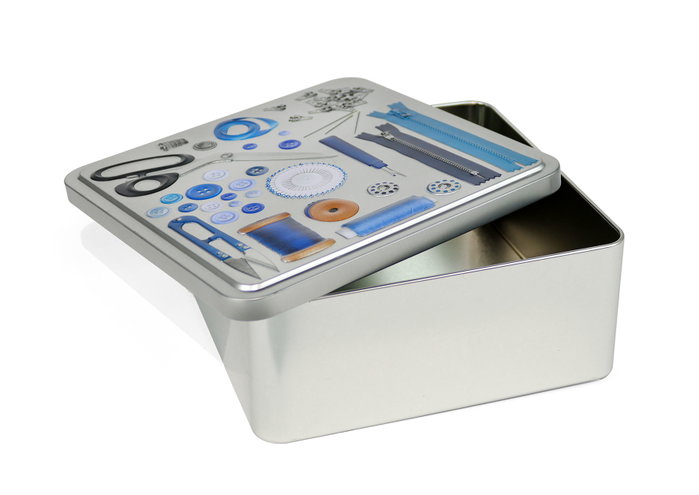 Inde Estuche Metal Costura 20.1 cm x 20.1 cm x 8.4 cm Conf (12 Unidades)