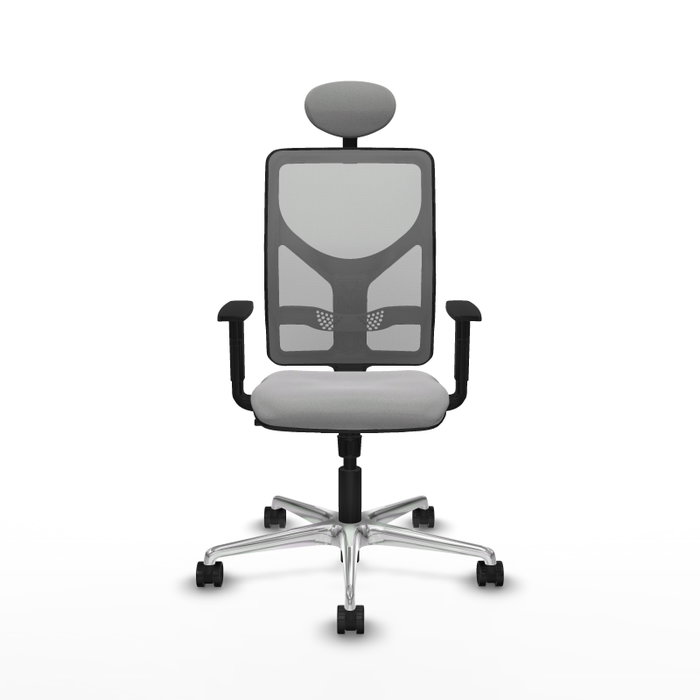 PIQUERAS Y CRESPO Silla de oficina Motilla con mecanismo Sincro, Gris claro y Gris