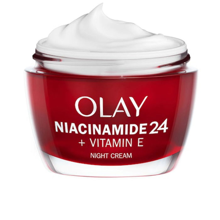 Olay Niacinamida24 + Vitamina E Crema Revitalizante de Noche - Con 99% de Niacinamida Pura y Manteca de Karité - Hidratación Profunda Antiarrugas - 50 ml Olay Niacinamida24 + Vitamina E Crema Revitalizante de Noche - Con 99% de Niacinamida Pura y Manteca de Karité - Hidratación Profunda Antiarrugas - 50 ml