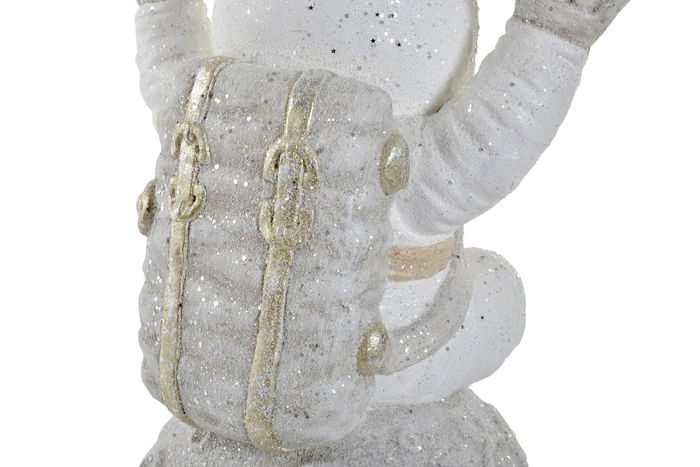 DKD Home Decor Figura Navidad Luna LED Fibra de Vidrio 26 x 50 x 30 cm