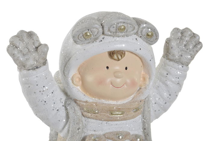 DKD Home Decor Figura Navidad Luna LED Fibra de Vidrio 26 x 50 x 30 cm