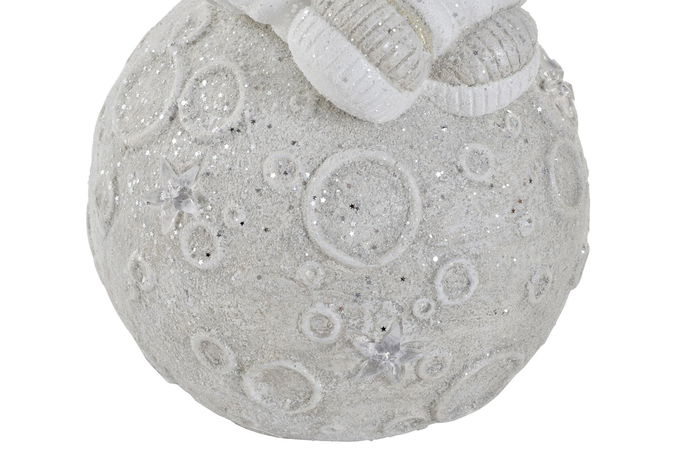 DKD Home Decor Figura Navidad Luna LED Fibra de Vidrio 26 x 50 x 30 cm