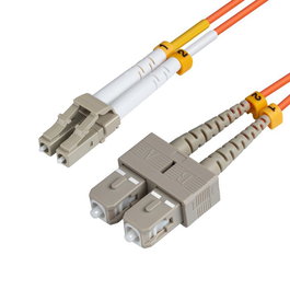 MicroConnect Cable de Fibra Óptica LC-SC Multimodo OM1 Dúplex Naranja 3m
