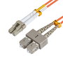 MicroConnect Cable de Fibra Óptica LC-SC Multimodo OM1 Dúplex Naranja 3m