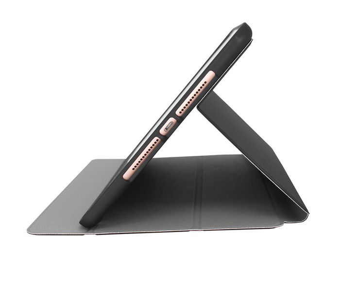 Elbe Funda FU-003 para iPad 10.2" 2020 Gris Espacial TPU y PU con Compartimento Apple Pencil