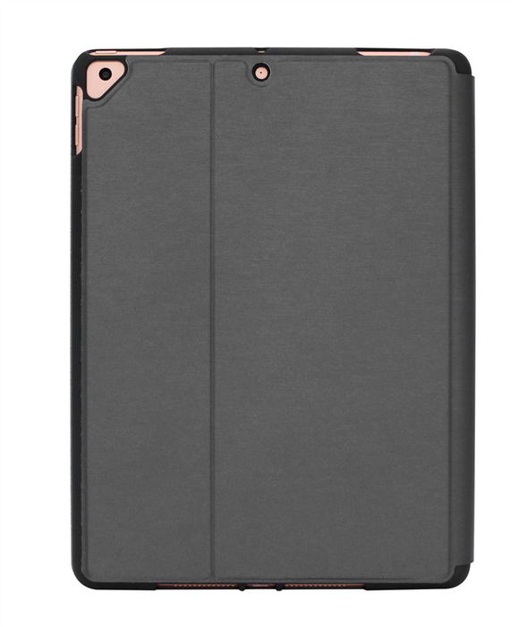Elbe Funda FU-003 para iPad 10.2" 2020 Gris Espacial TPU y PU con Compartimento Apple Pencil