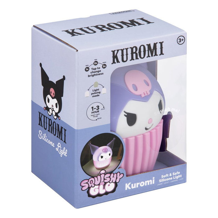 Sanrio Lámpara Squishy Glo Kuromi 15 cm