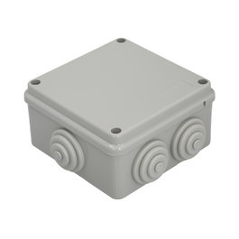 WOLFPACK LINEA PROFESIONAL Caja Estanca de Superficie 100 x 100 x 50 mm Gris