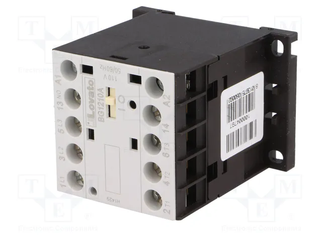 LOVATO ELECTRIC Contactor BG 110VAC 12A 3-polar NO x3