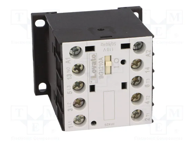 LOVATO ELECTRIC Contactor BG 110VAC 12A 3-polar NO x3