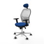 PIQUERAS Y CRESPO Silla de oficina Jorquera con Mecanismo Sincro, Azul y Blanco