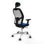 PIQUERAS Y CRESPO Silla de oficina Jorquera con Mecanismo Sincro, Azul y Blanco