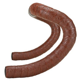 Supacaz Cinta de Manillar Kush Marrón Café - 2.160mm x 30mm x 2.5mm - Incluye Tapones de Aluminio