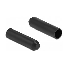 DeLOCK 19762 Tapas finales con adhesivo interior 70 x 16 mm, 2 unidades, negro