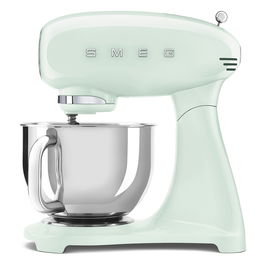 Smeg SMF03PGEU Robot de cocina 50's Style pastel verde, 800W, 4.8L, accionamiento directo, 10 velocidades, velocidad variable, base antideslizante, tazón acero inoxidable, 1m cable