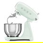 Smeg SMF03PGEU Robot de cocina 50's Style pastel verde, 800W, 4.8L, accionamiento directo, 10 velocidades, velocidad variable, base antideslizante, tazón acero inoxidable, 1m cable