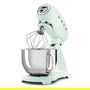 Smeg SMF03PGEU Robot de cocina 50's Style pastel verde, 800W, 4.8L, accionamiento directo, 10 velocidades, velocidad variable, base antideslizante, tazón acero inoxidable, 1m cable