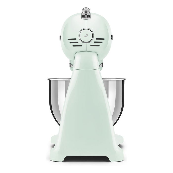 Smeg SMF03PGEU Robot de cocina 50's Style pastel verde, 800W, 4.8L, accionamiento directo, 10 velocidades, velocidad variable, base antideslizante, tazón acero inoxidable, 1m cable