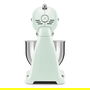 Smeg SMF03PGEU Robot de cocina 50's Style pastel verde, 800W, 4.8L, accionamiento directo, 10 velocidades, velocidad variable, base antideslizante, tazón acero inoxidable, 1m cable