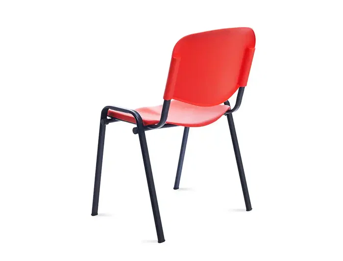 Silla Rocada Confidente Estructura Metálica Respaldo y Asiento Polimero Rojo