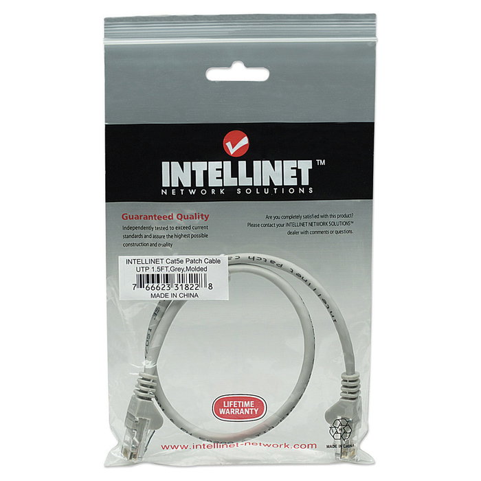 Intellinet Patchkabel RJ45 U/UTP Cat5e 0,5m Gris