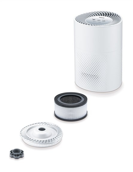 Beurer LR-220 Purificador de Aire con Filtro de 3 Capas, 99.95% de Filtrado, 3 Niveles de Purificación, para Habitaciones de 13-37m2