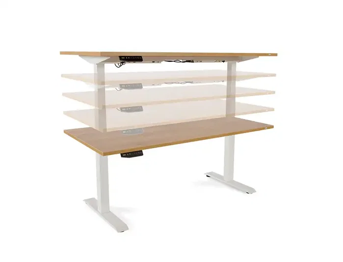 Rocada Mesa regulable en altura eléctricamente de 160 cm color blanco