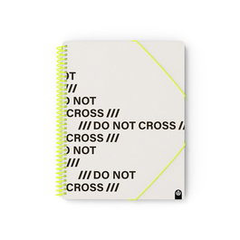 CARCHIVO Carpeta de Fundas Do Not Cross Espiral PP A4 Gris (Set de 4)